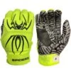 2022 Spiderz Hybrid Batting Gloves: Neon Yellow/Black