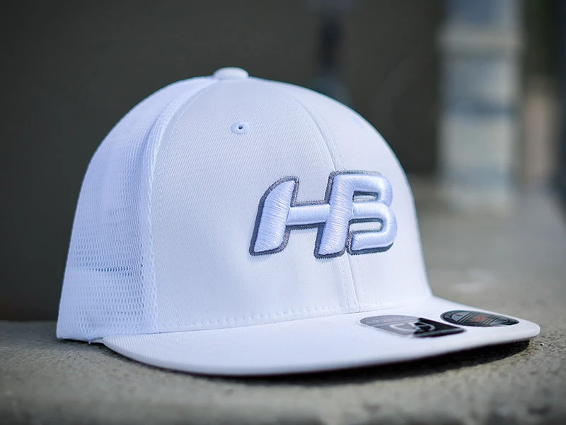 Headbanger Sports I8501 Cap America Flexfit Performance Trucker Mesh Back Hat: Whiteout