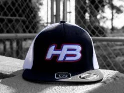 Headbanger Sports I8501 Cap America Flexfit Performance Trucker Mesh Back Hat: Black / White / RWB