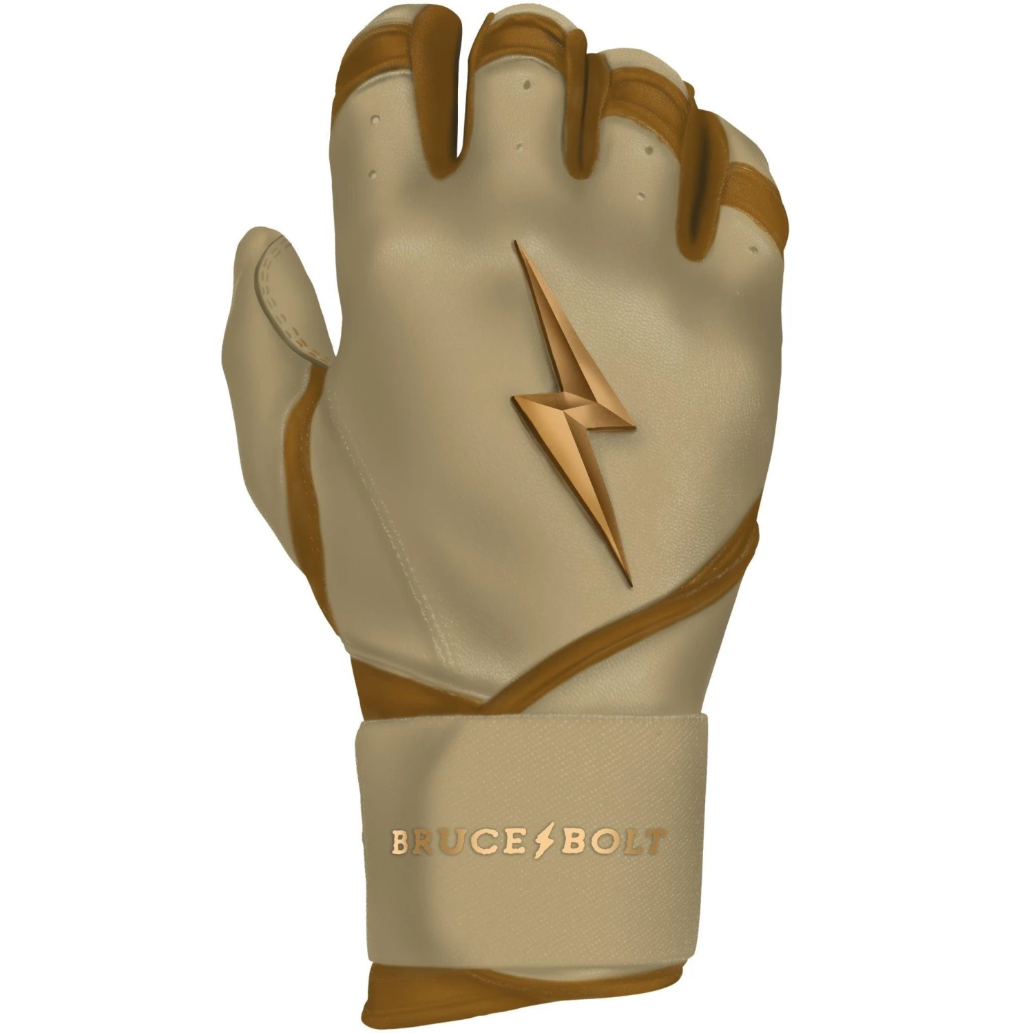 Bruce Bolt PREMIUM PRO Gold Series Batting Gloves: Long Cuff - Image 7