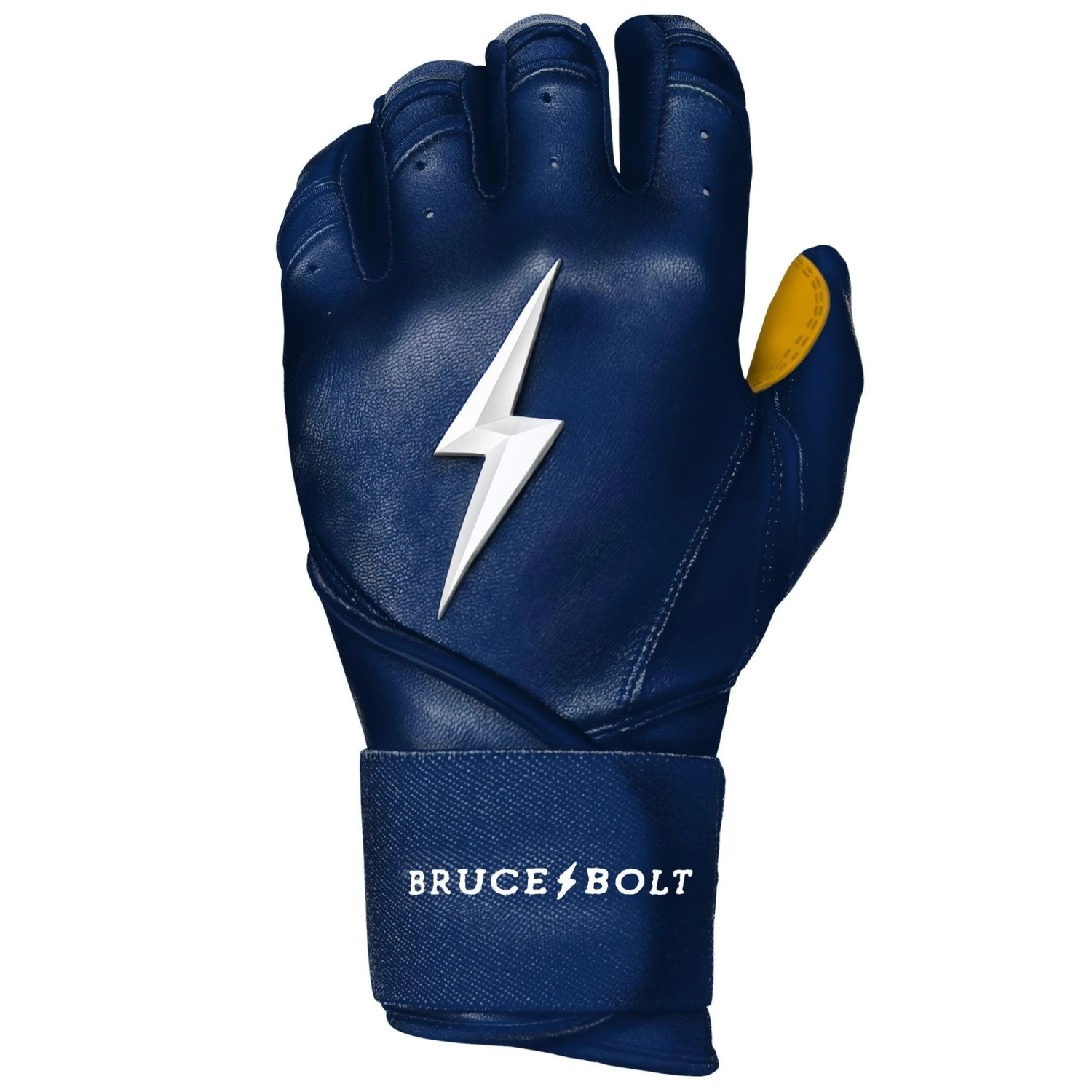 Bruce Bolt PREMIUM PRO Long Cuff Batting Gloves: Navy - Image 3