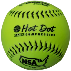 Worth 11" Hot Dot NSA Slowpitch Softballs 52/275 (Dozen): NO11SY