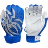 2022 Spiderz PRIZM Batting Gloves: Royal Blue/Silver