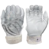 2022 Spiderz PRIZM Batting Gloves: White/Silver