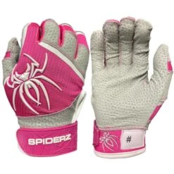2022 Spiderz PRO Model Batting Gloves: Pink/White