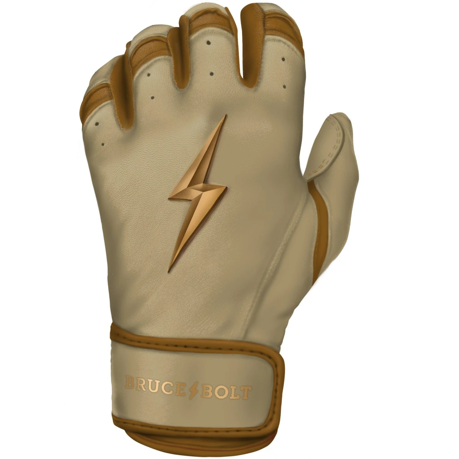 Bruce Bolt PREMIUM PRO Gold Series Batting Gloves: Short Cuff - Image 5