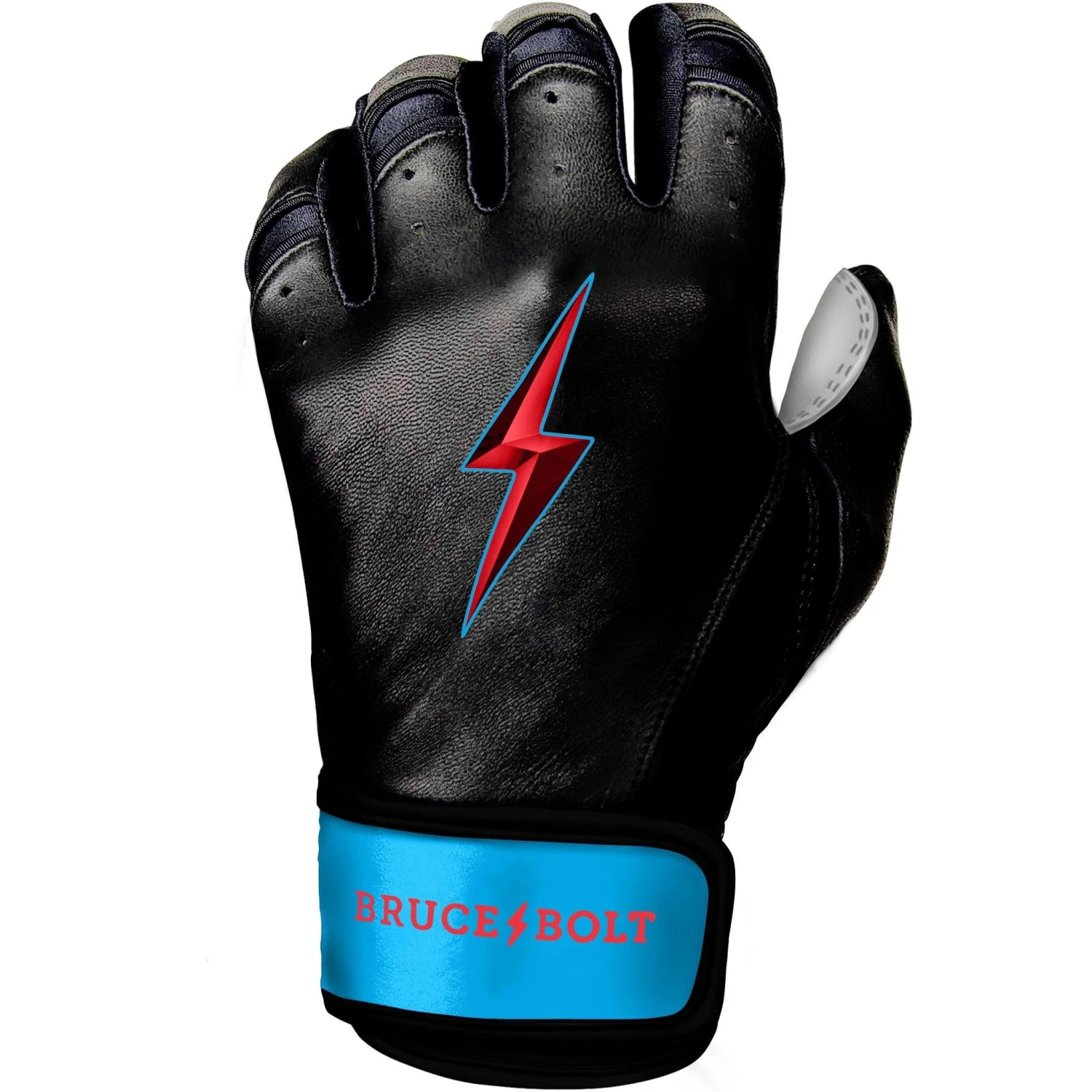 Bruce Bolt PREMIUM PRO BRINSON Series Short Cuff Batting Gloves: Black - Image 2