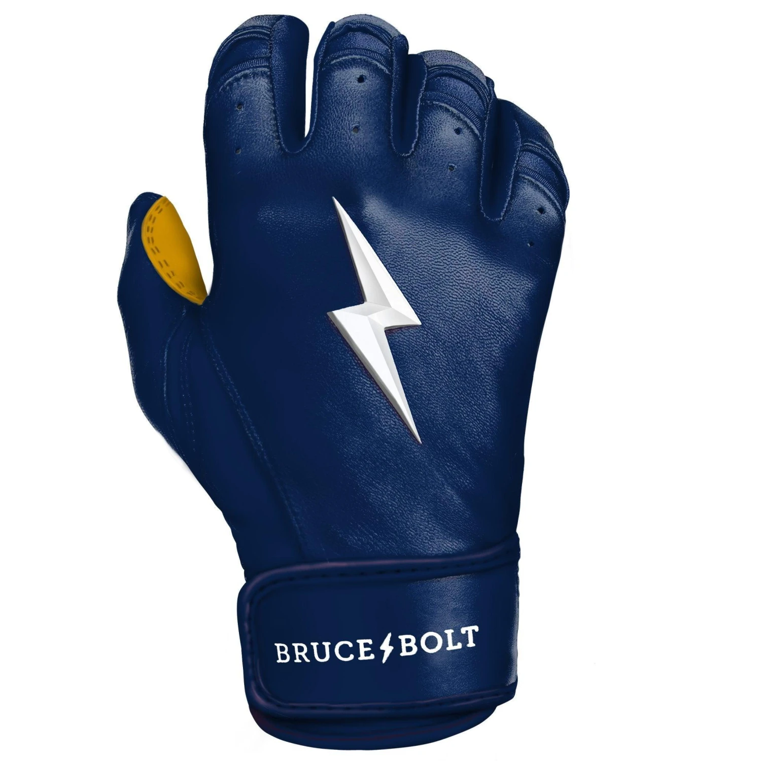 Bruce Bolt PREMIUM PRO Short Cuff Batting Gloves: Navy - Image 10