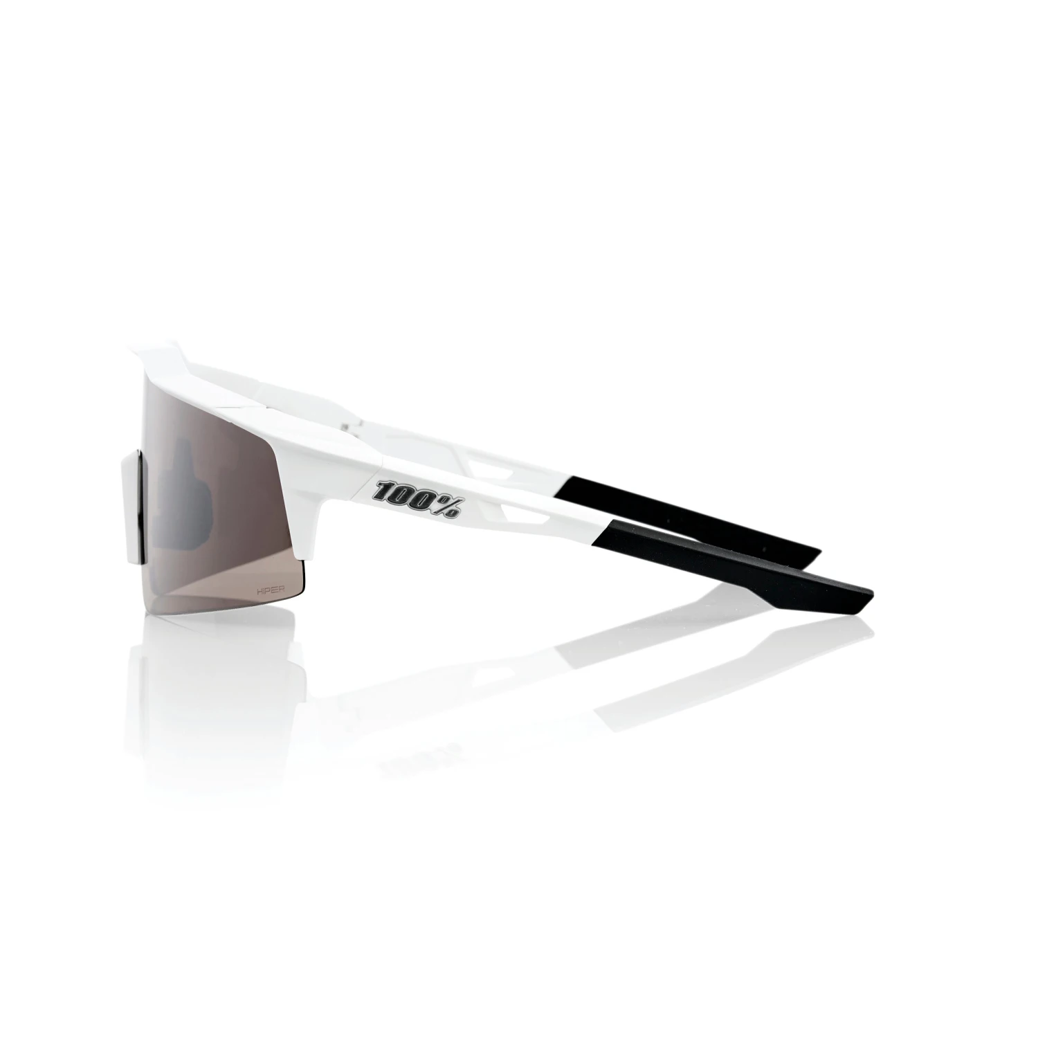 100% SPEEDCRAFT SL Matte White - HiPER Silver Multilayer Mirror Lens - Image 3