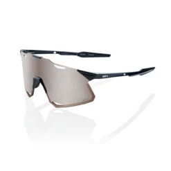 100% HYPERCRAFT Sunglasses Gloss Black - HiPER Silver Mirror Lens