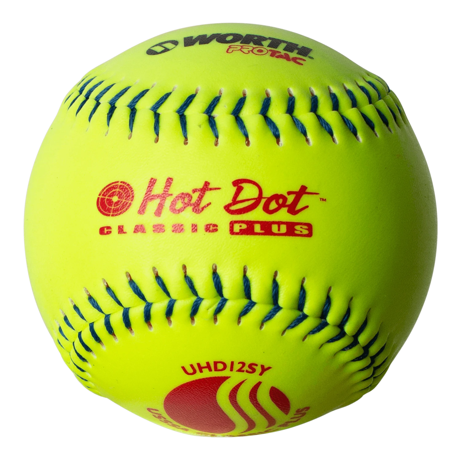 Worth 12" Classic Plus USSSA Hot Dot Slowpitch Softballs (Dozen): UHD12SY