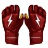 Bruce Bolt PREMIUM PRO Long Cuff Batting Gloves: Maroon