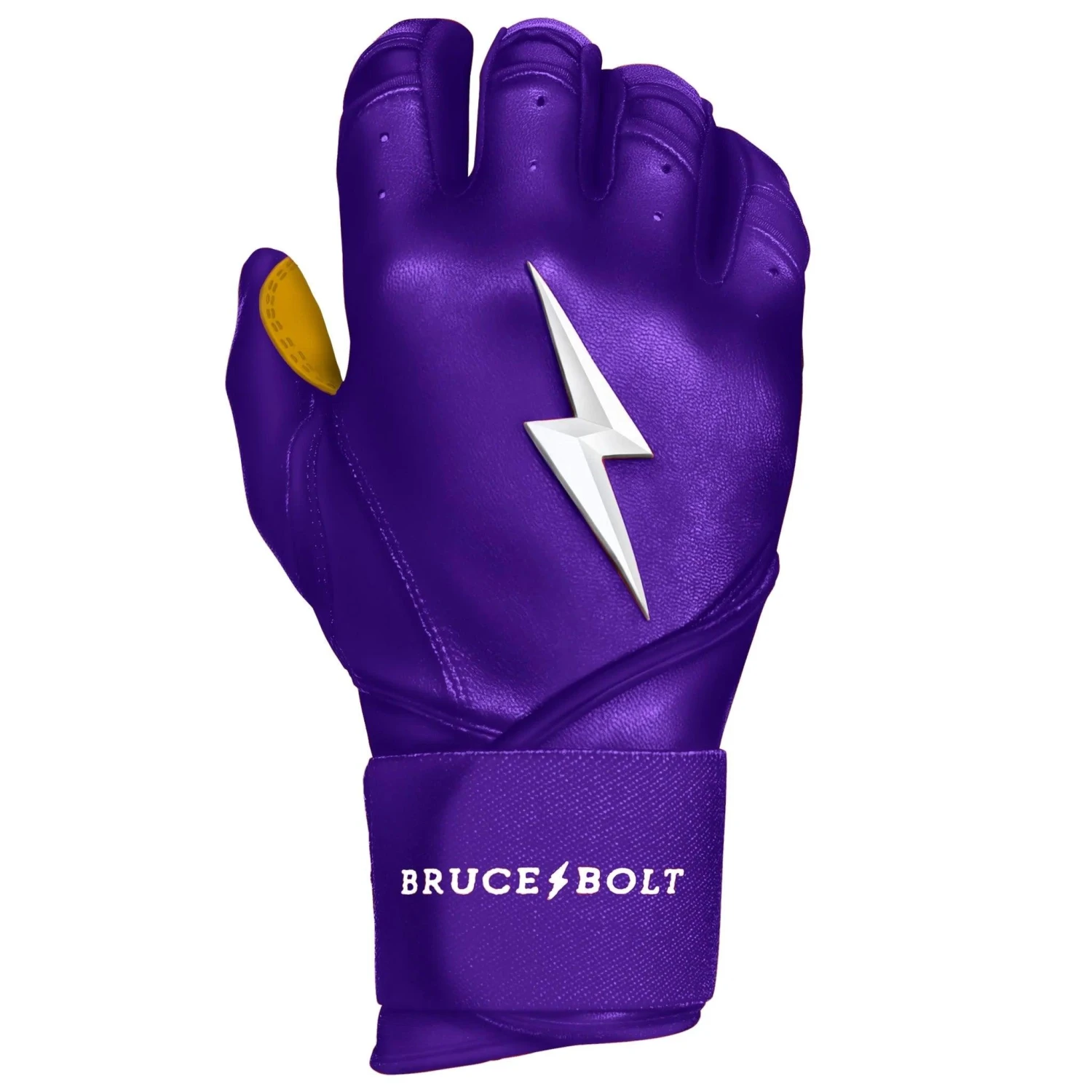 Bruce Bolt PREMIUM PRO Long Cuff Batting Gloves: Purple - Image 2