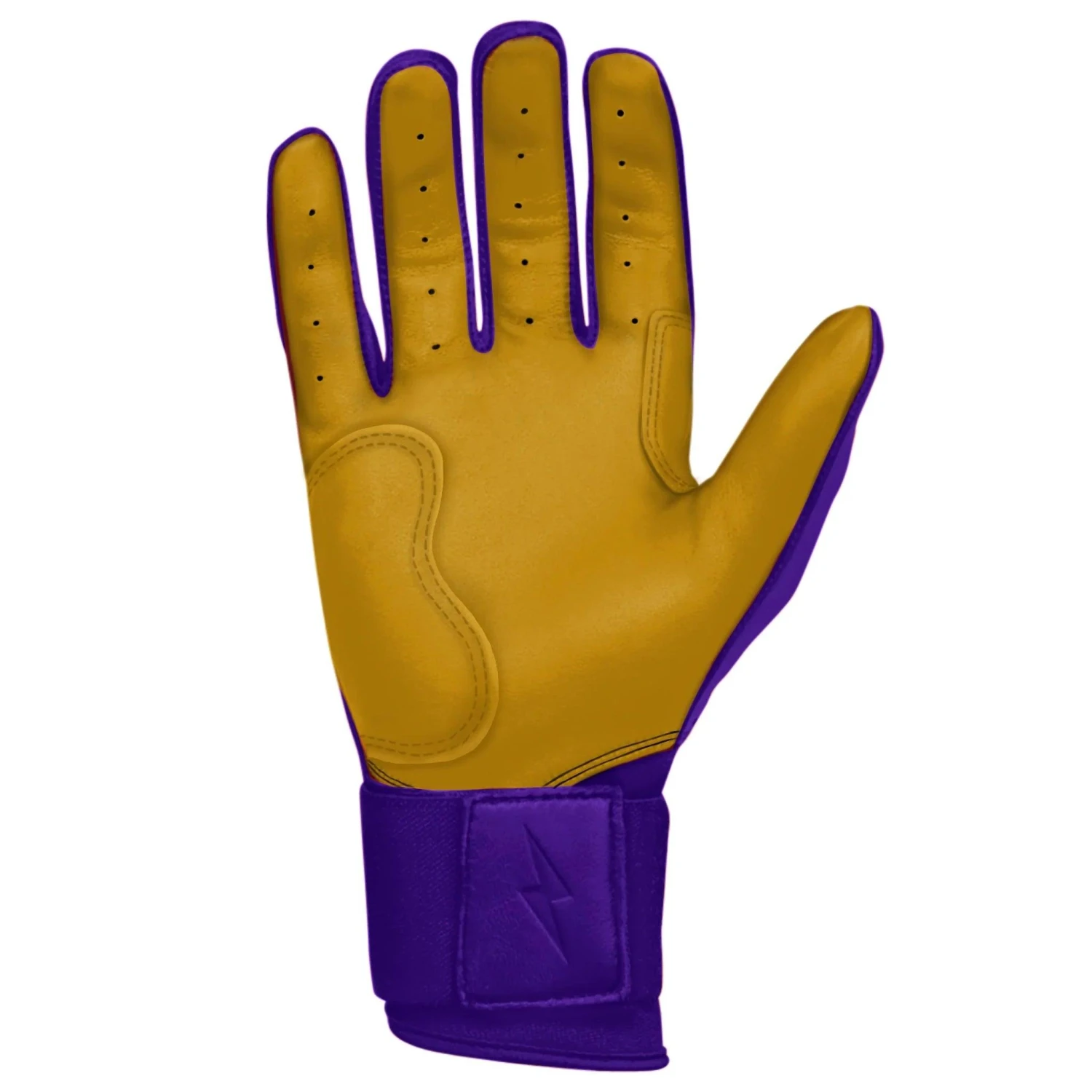 Bruce Bolt PREMIUM PRO Long Cuff Batting Gloves: Purple - Image 6